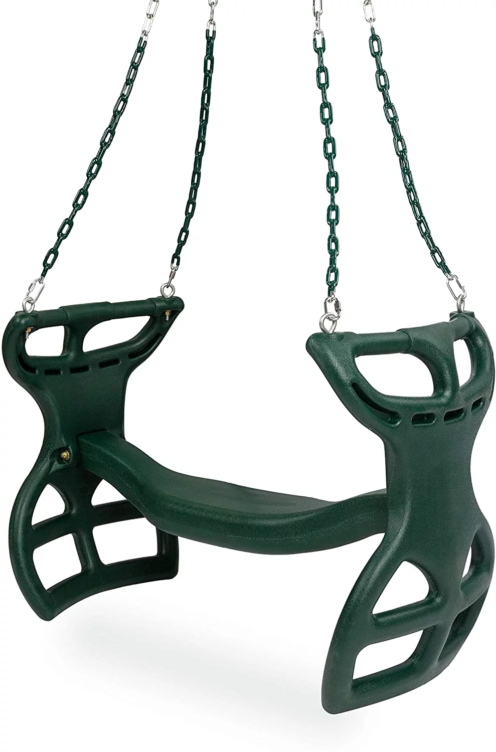 Milliard Glider Swing for Swing Set Back-to-Back Glider for Kids, Attachment Options Included, Green