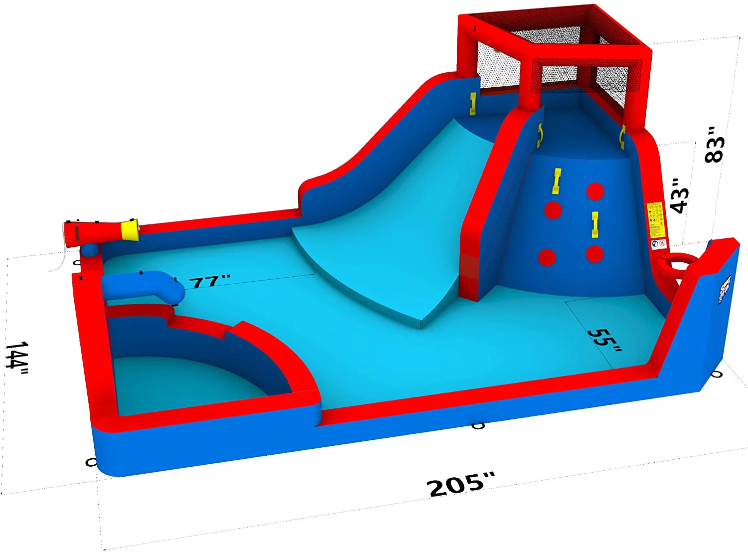 Sunny & Fun Inflatable Water Slide & Blow up Pool, Kids Water Park for Backyard