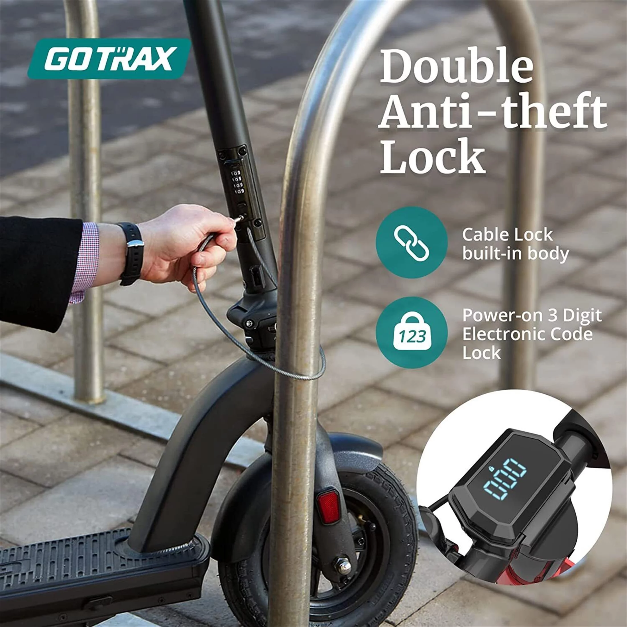 GOTRAX G4 Adult Electric Scooter, 10inch Tires 20MPH, 25mile Range, Folding Frame and 2 Gear Speed Commuter E-Scooter for Adult