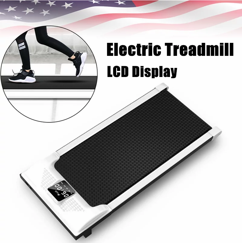 Miumaeov Portable Electric Walking Pad Treadmill Fitness LCD Display Home 0.5HP 1-6KM/Hour