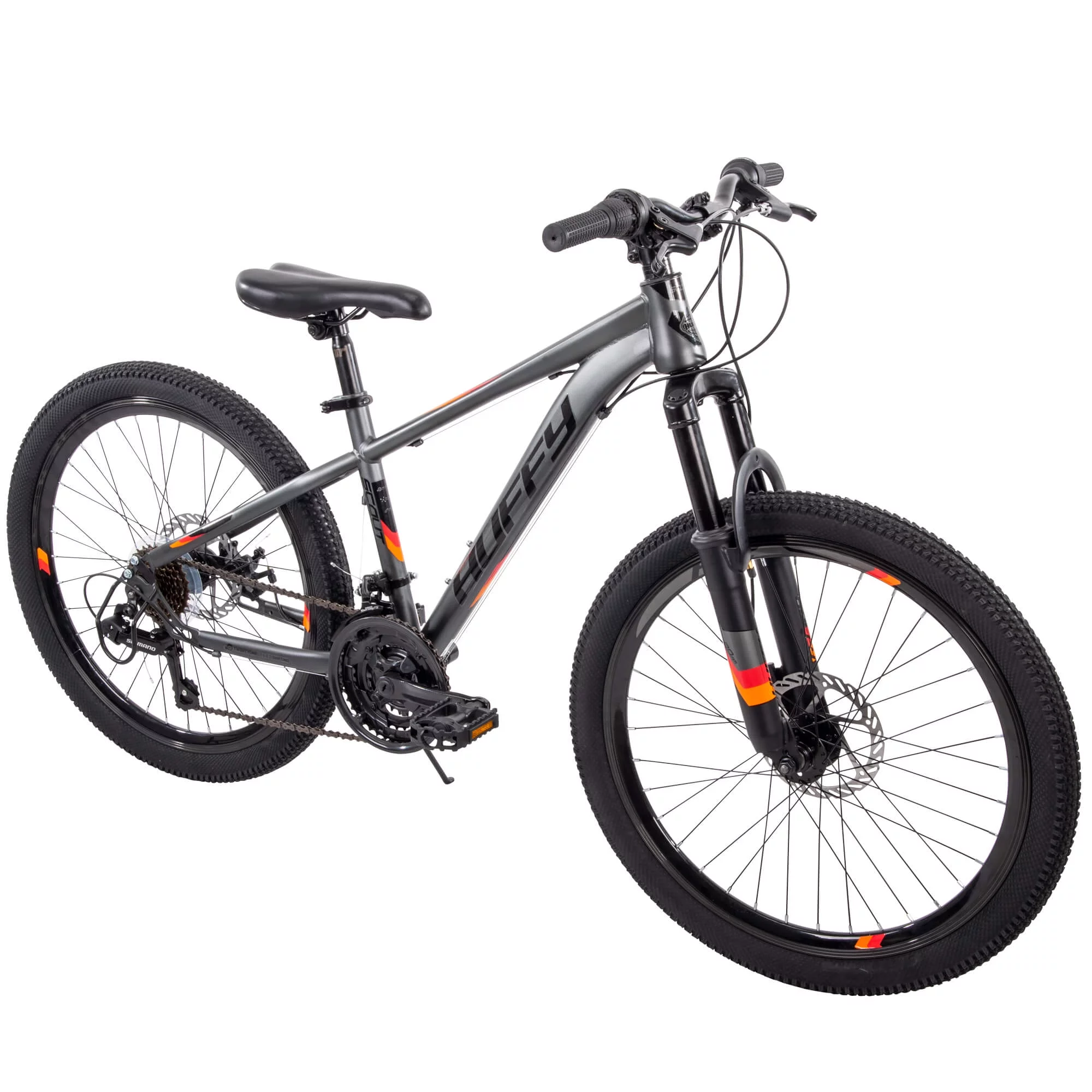 Huffy 24″ Scout Boys’ Hardtail 21-Speed Mountain Bike with Disc Brakes