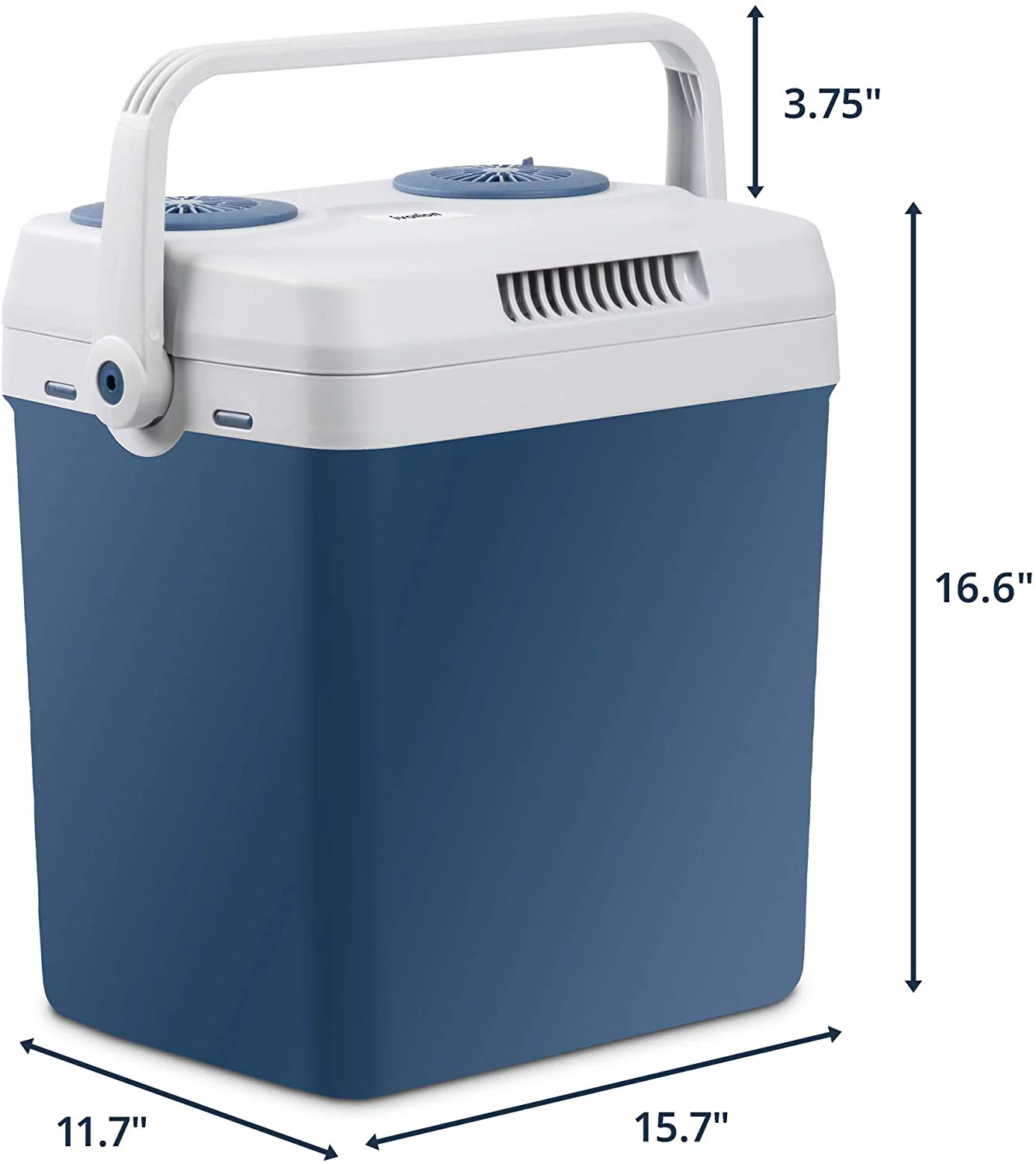 Ivation 25 L (27 Qt) Electric Cooler & Warmer Mini Portable Car Fridge for Camping & Travel – Blue