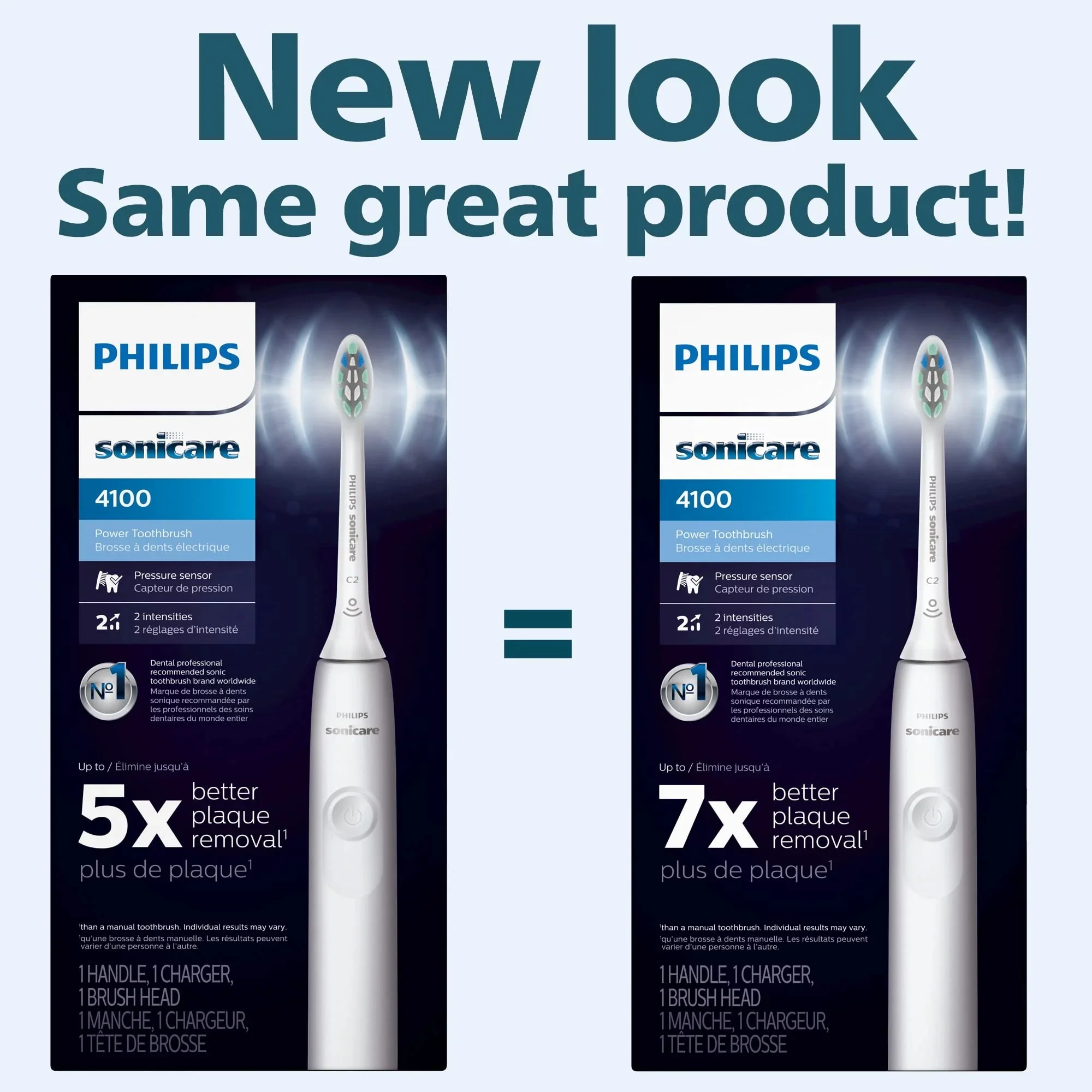 Philips Sonicare Electric Toothbrush Clean 4100, Rechargeable Tooth Brush with Pressure Sensor, Sonic Electronic Toothbrush, White + Tigology Accessories