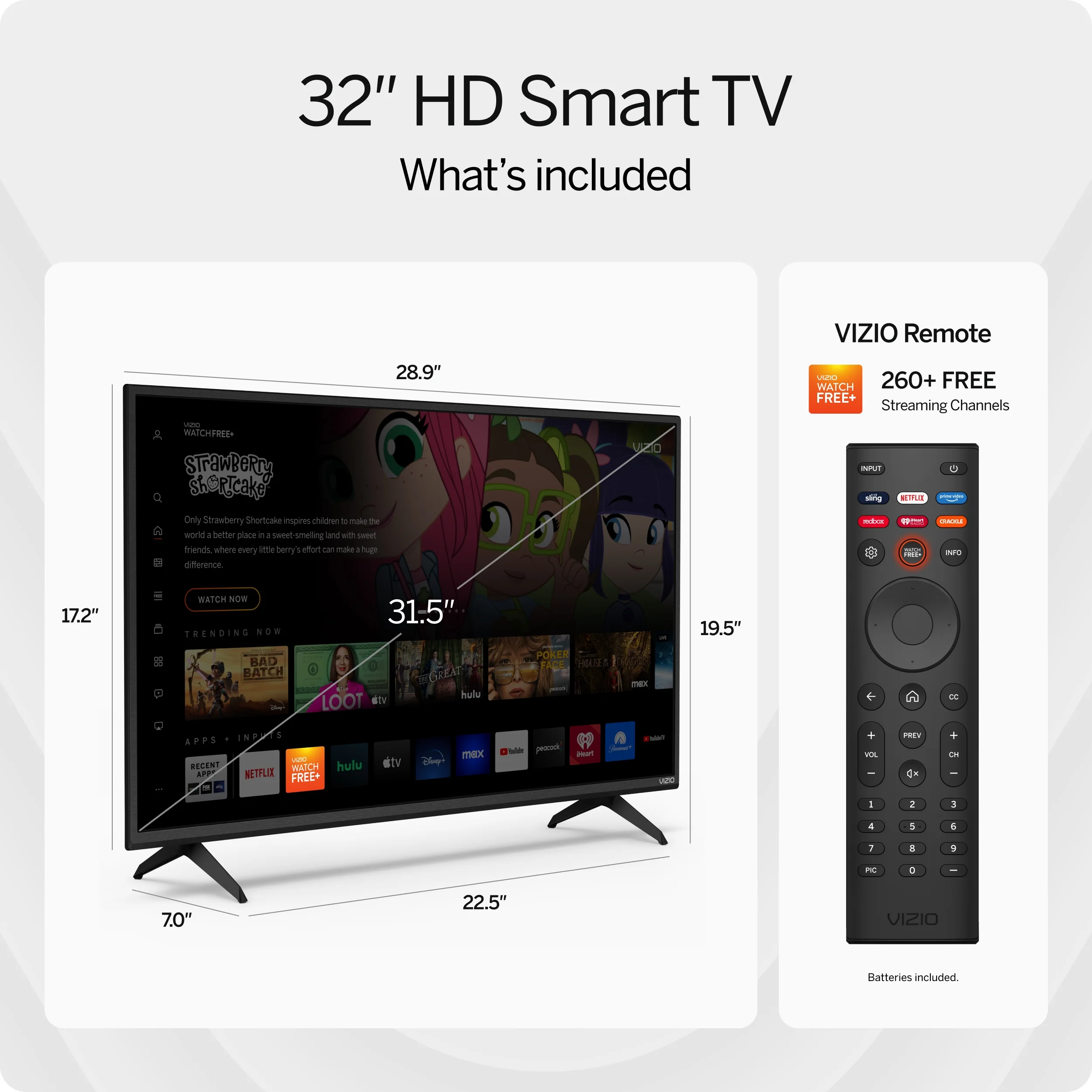 VIZIO 32″ Class D-Series HD Smart TV D32h-J09