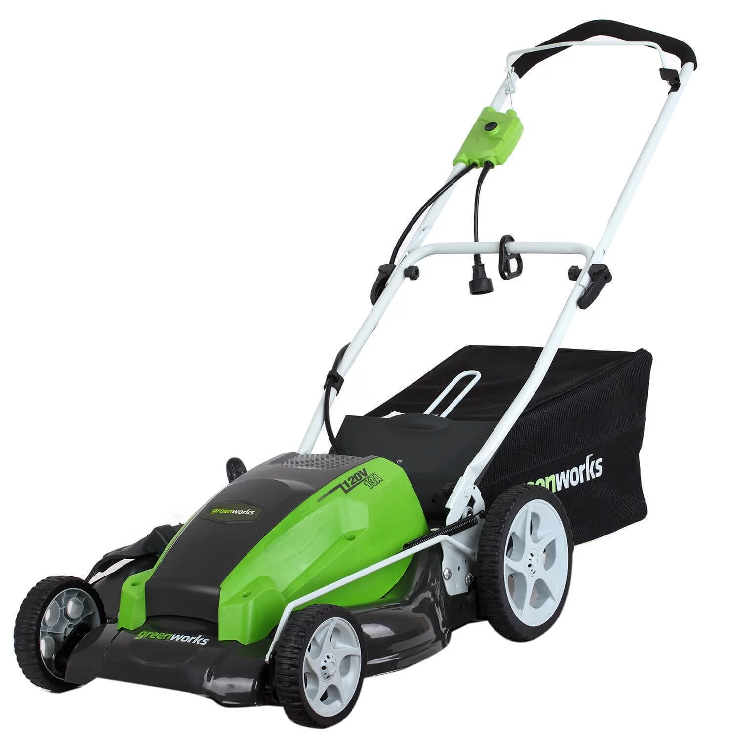 Greenworks 13 Amp 21″ Corded Electric Walk-Behind Push Lawn Mower 25112