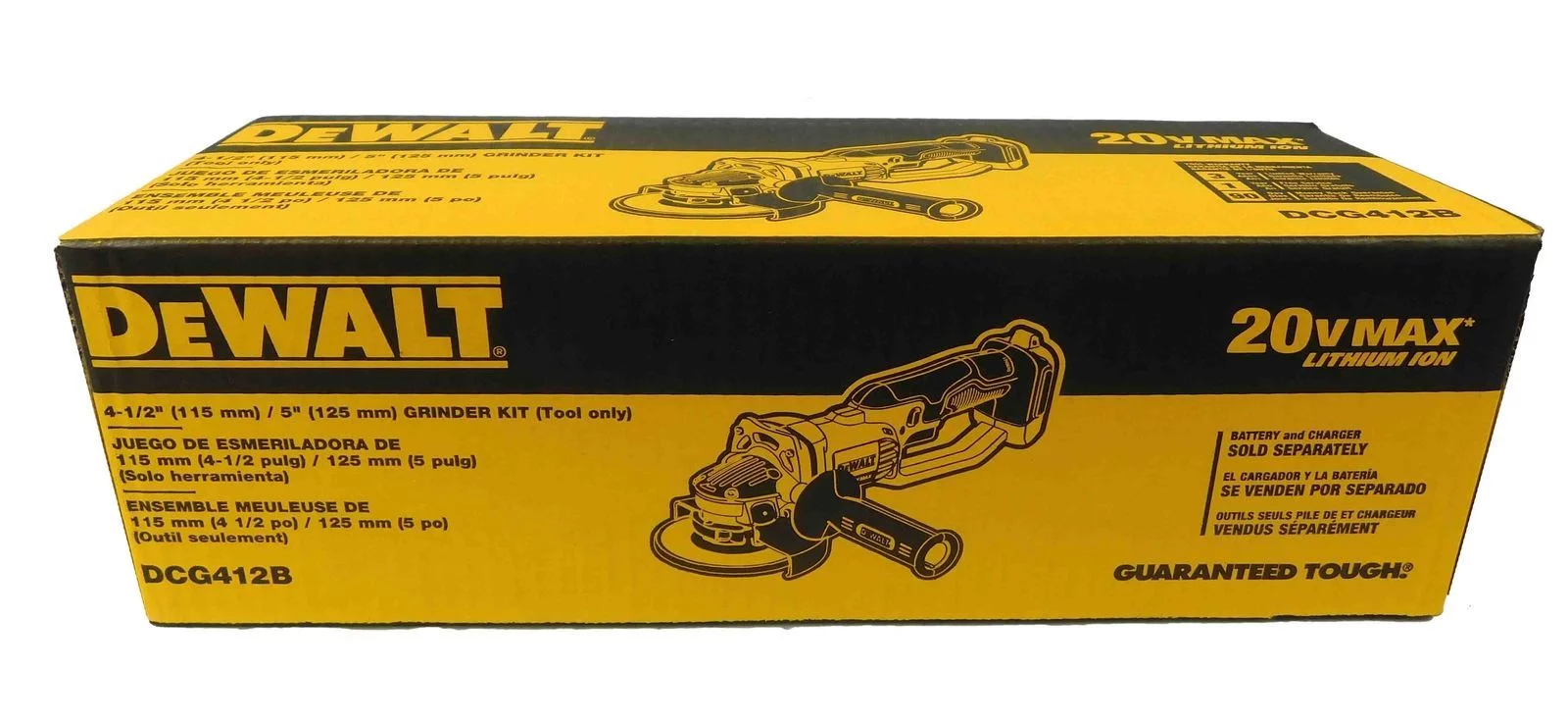 DeWALT Max 4-1/2″ / 5″ 20V Cordless Grinder DCG412B (Bare Tool)