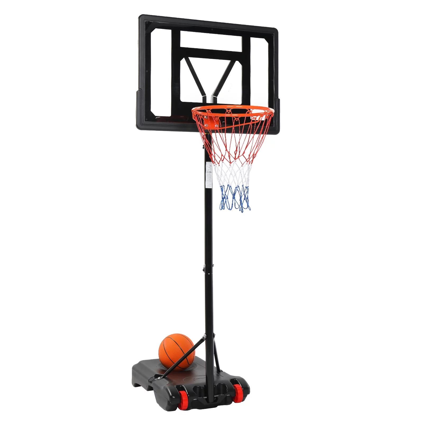 Ktaxon 6.5-8ft Basketball Hoop System, 33in Portable Basketball Goals with Basketball and Pump Indoor Outdoor