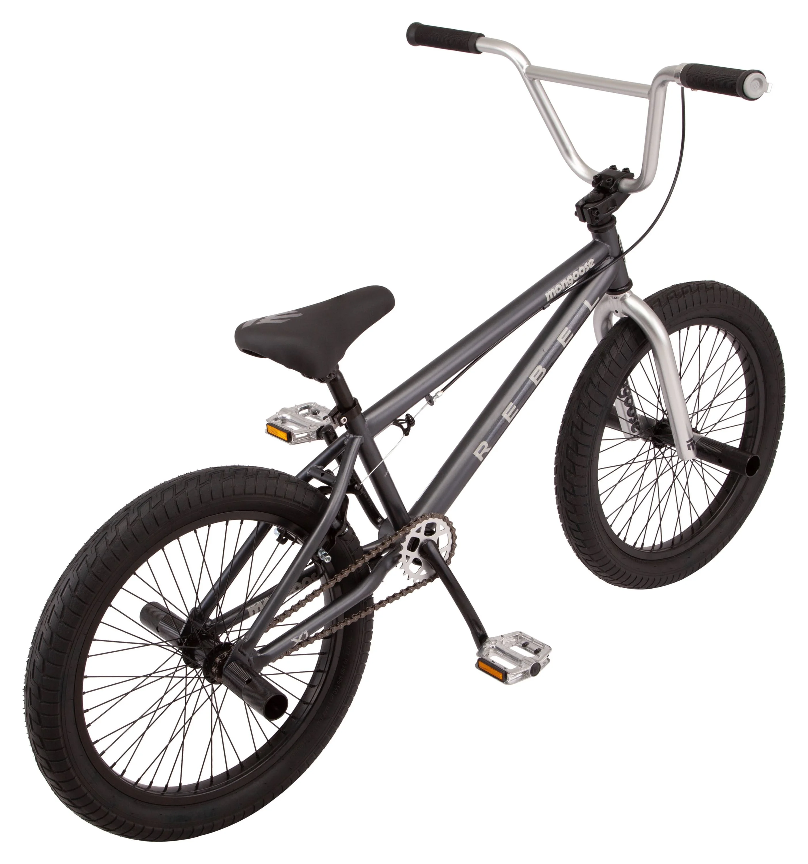 Mongoose Rebel X1 BMX Bike, 20in. Wheels, Boys/Girls, Gray