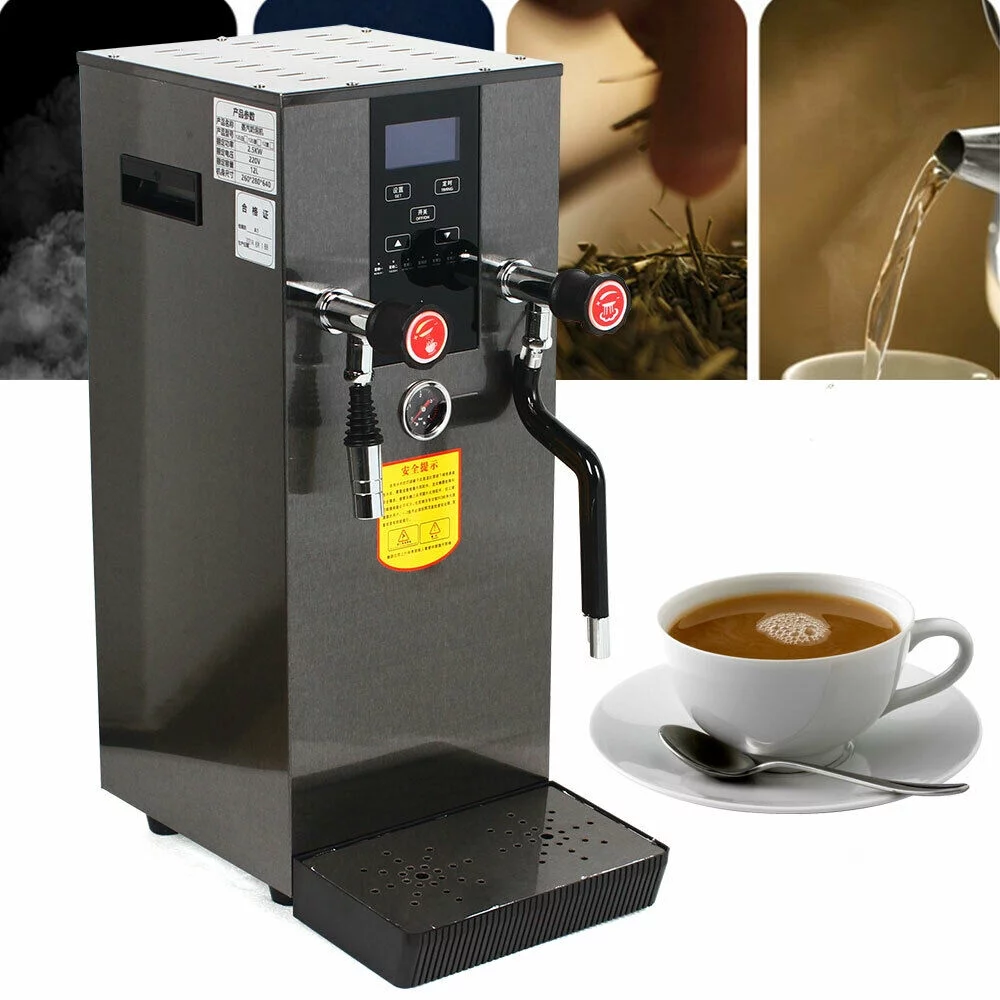 CNCEST 12L 4-in-1 Commercial Cafe Steam Water Boiling Machine Foam Maker Coffee Milk Espresso