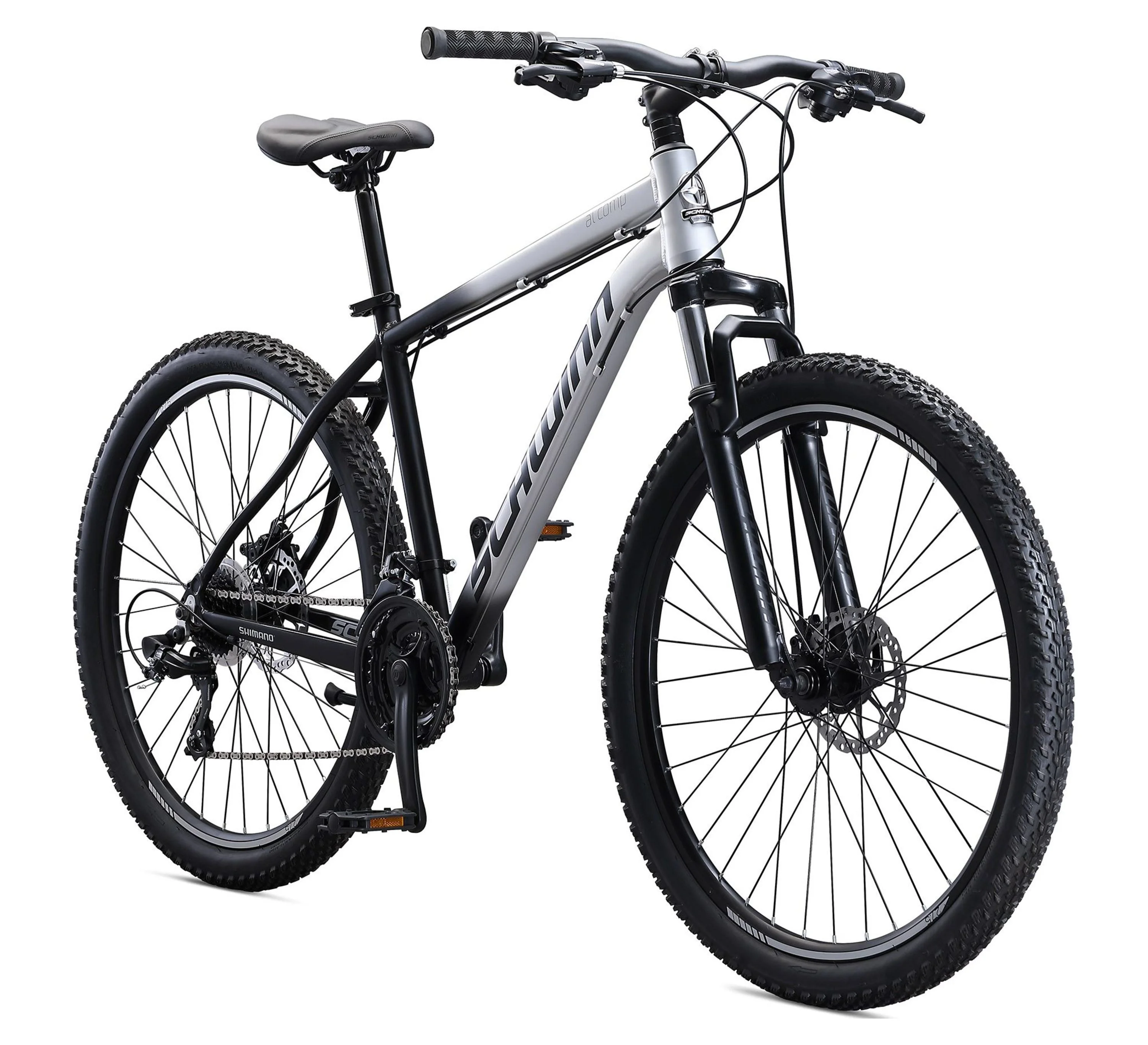 Schwinn AL Comp 27.5 inch Men’s Mountain Bike, 21 Speed Adult Bicycle, Grey