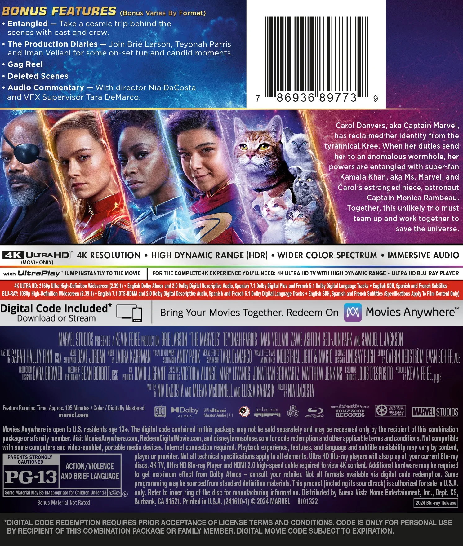 The Marvels (4K Ultra HD + Blu-Ray + Digital Copy)