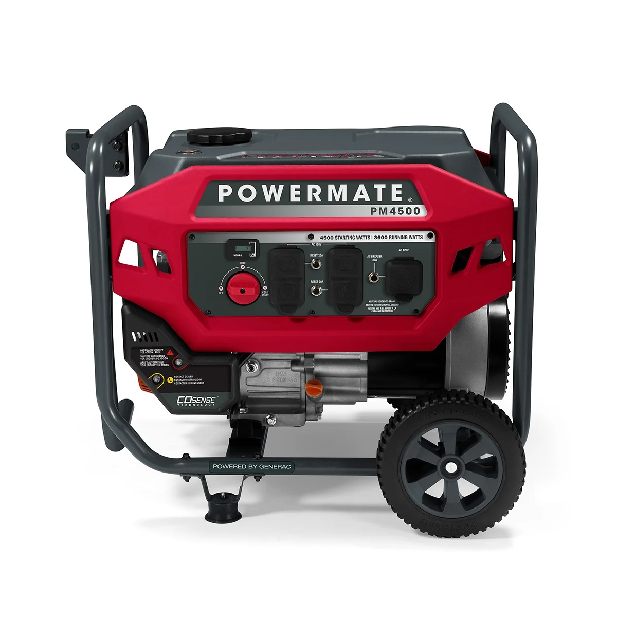 Powermate PM4500 4500 Watt Manual Start Gas Powered Portable Generator with COSense – 49ST/CSA