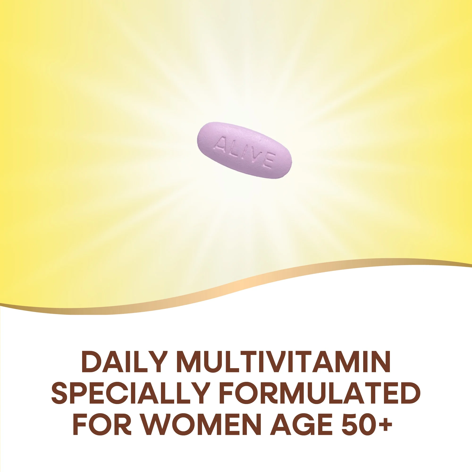 Nature’s Way Alive! Women’s 50+ Complete Daily Multivitamin Tablets, B-Vitamins, 50 Count