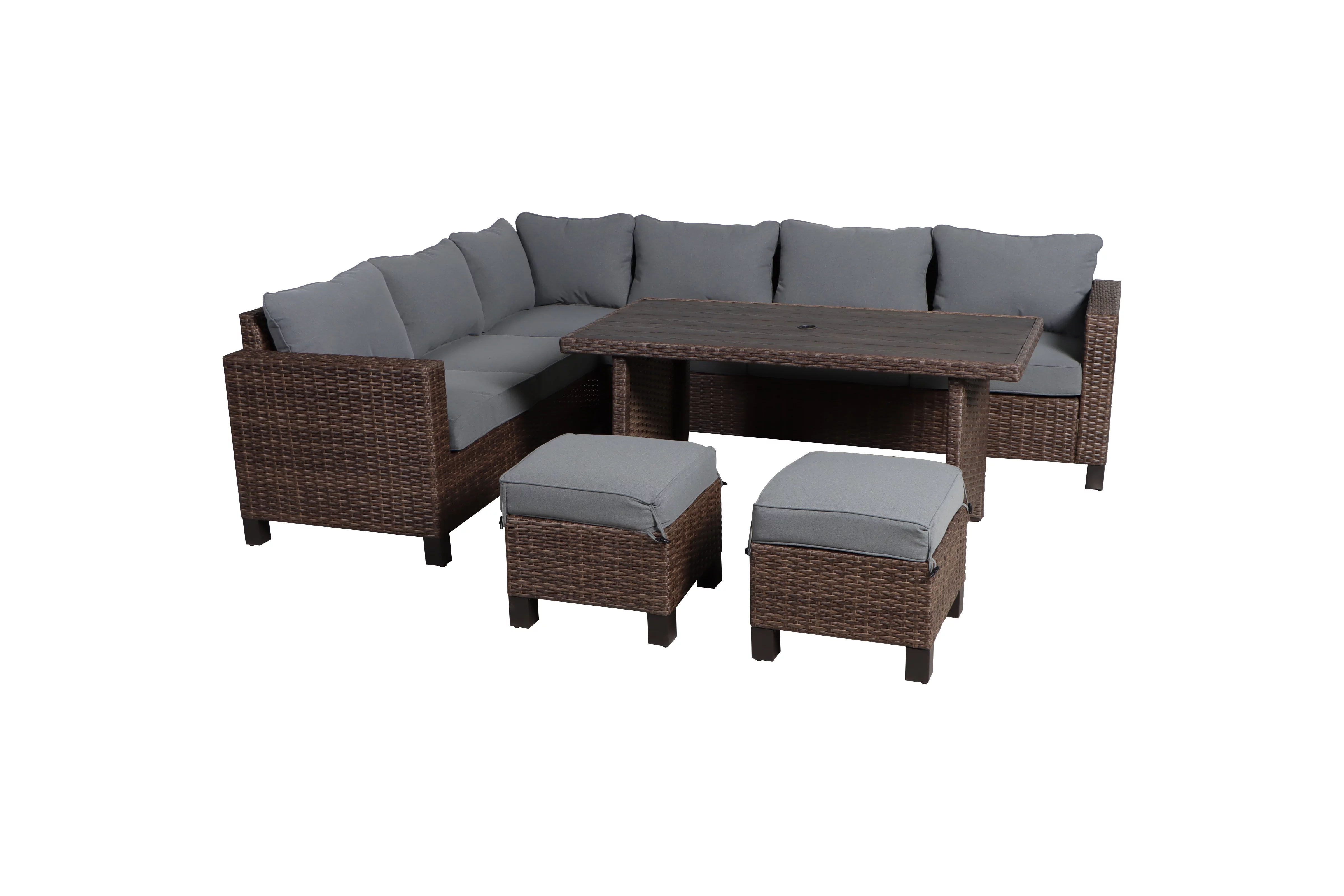 Better Homes & Gardens Brookbury 5-Piece Outdoor Patio Wicker Dining Sectional Set