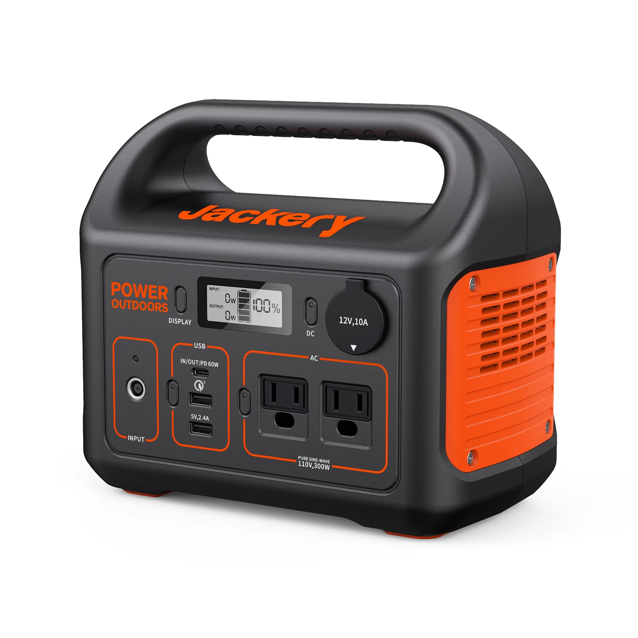 Jackery Explorer 290 Plus Portable Power Station with Automobile Battery Charging Cable