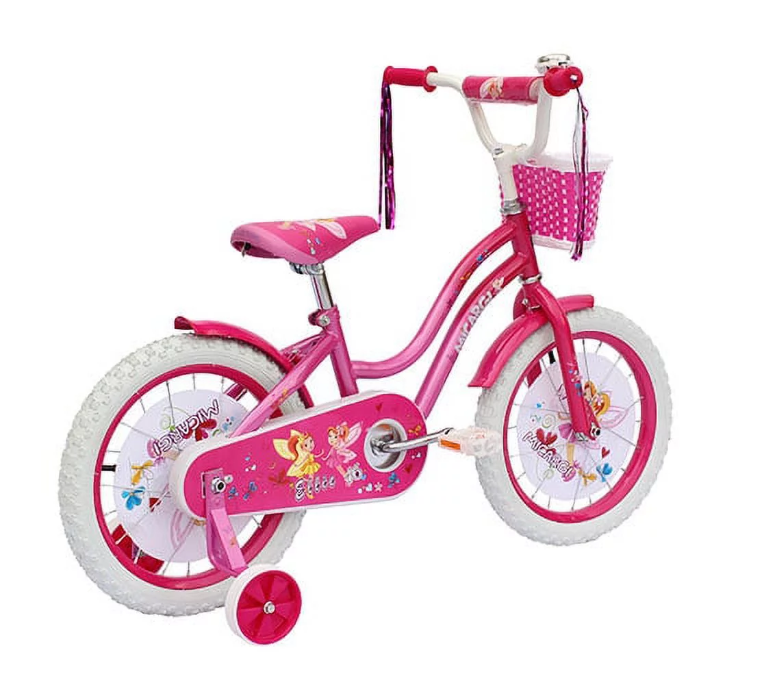 Micargi ELLIE-G-16-Pack-HPK 16 In. Girls Bicycle, Pink & Hot Pink