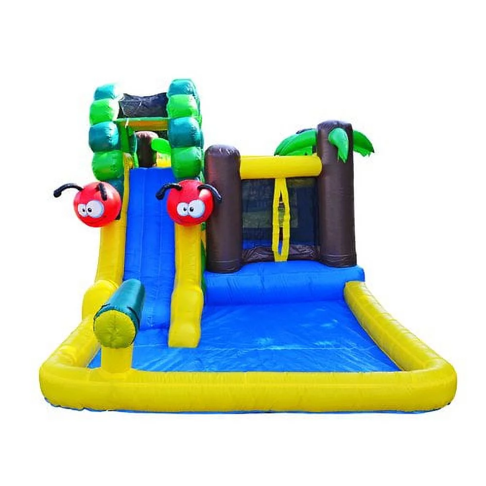 JumpOrange Water Slide Bounce House for Kids (with Blower), Caterpillar