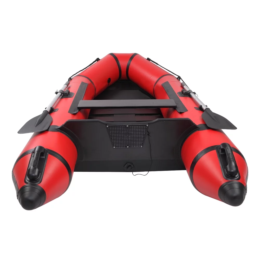 Camping Survivals 7.5ft PVC 180kg Water Adult Assault Boat Red And Black