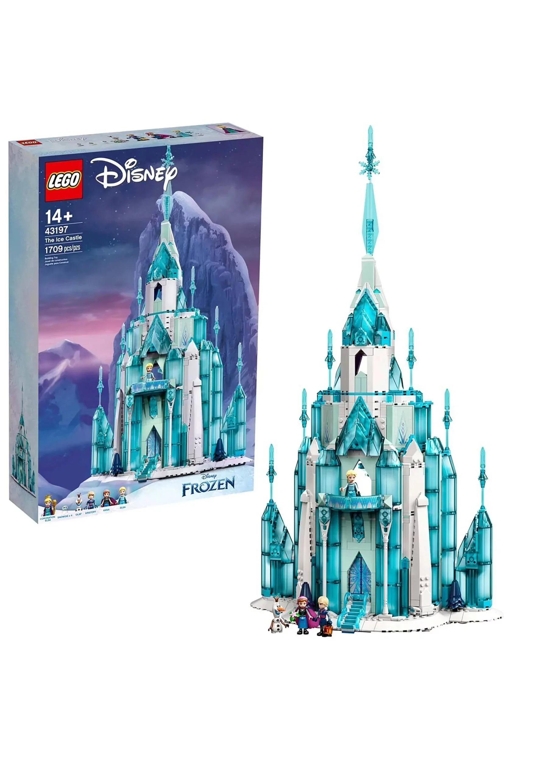 LEGO Disney The Ice Castle 43197 Building Toy Kit; A Gift That Inspires Independent Princess Play; New 2021 (1,709 Pieces)