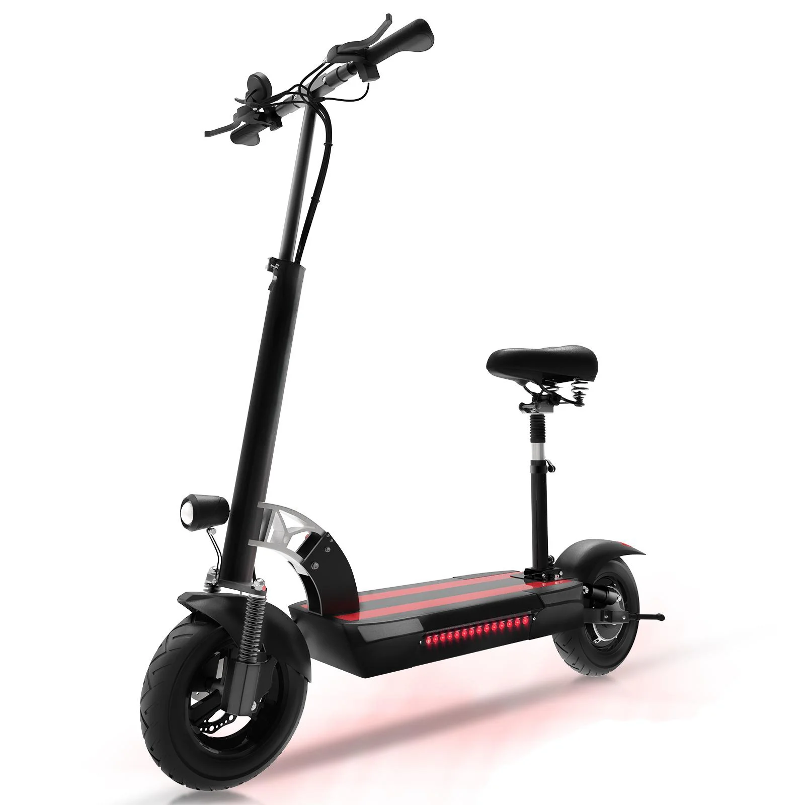 JUEJING Dual Motor Electric Scooter Adults with Seat,40Mph Speed& 43Miles Range Folding Electric Scooter