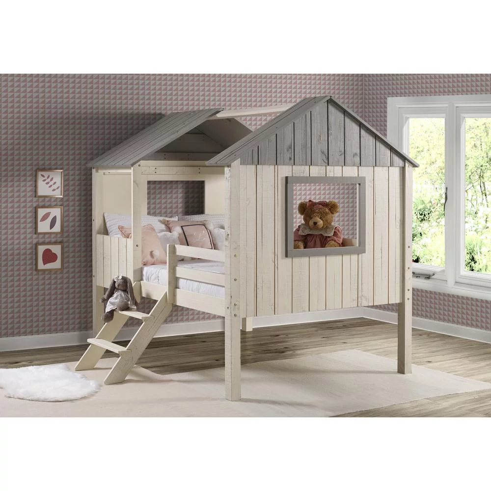 Donco Kids PD-2188FLRSRG Full House Low Loft, Rustic Sand & Grey