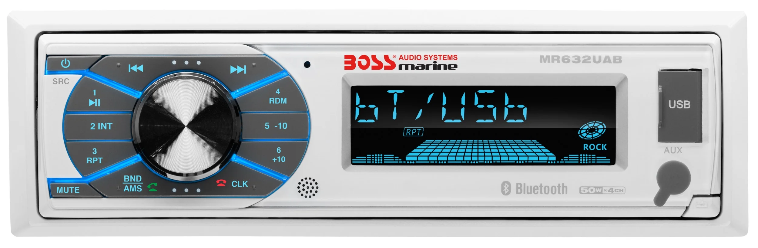 Boss Audio Systems MR632UAB Marine Bluetooth Receiver No CD MultiColor Illumin