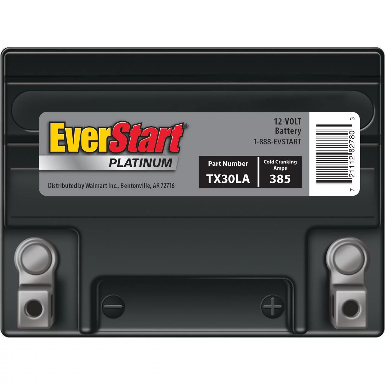 EverStart PowerSport Factory Activated AGM Motorcycle Battery, Group Size TX30LA 12 Volts, 385 CCA