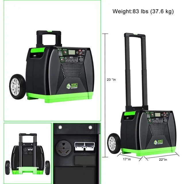 Nature’s Generator Elite Portable Solar & Wind Powered 3600 Watts Generator