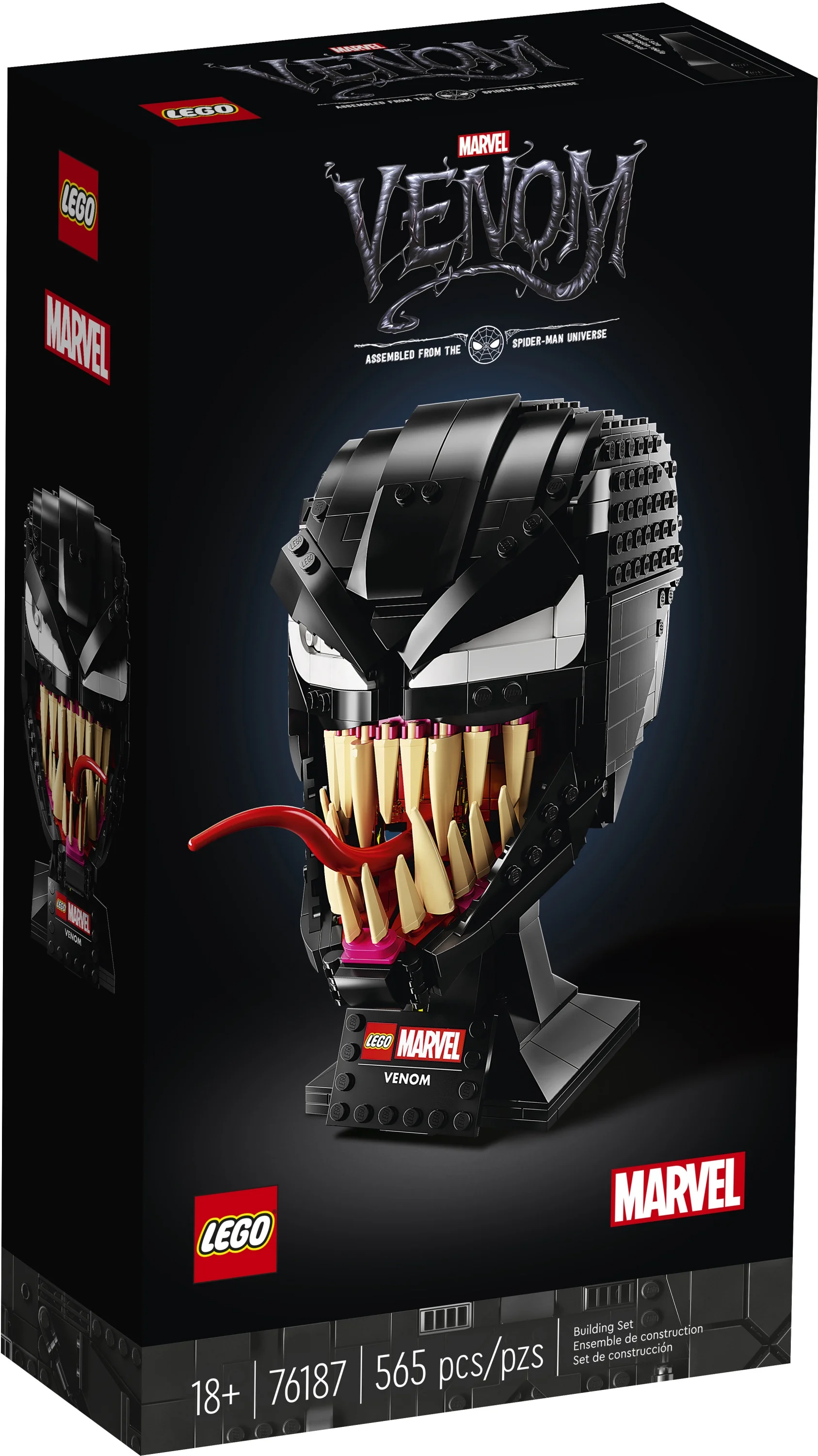 LEGO Marvel Spider-Man Venom Mask Set 76187 Collectible Set – Model Kit for Adults to Build, Home D??cor Creative Display, Movie Inspired Gift Idea for Adults