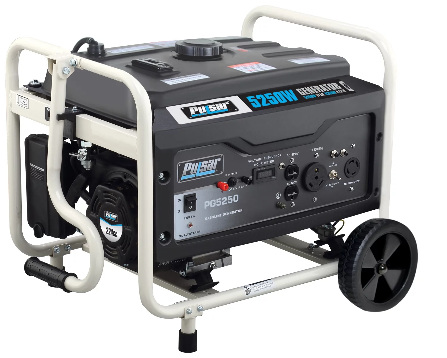 Pulsar 5,250 Peak Watt Gas-Powered Portable Generator