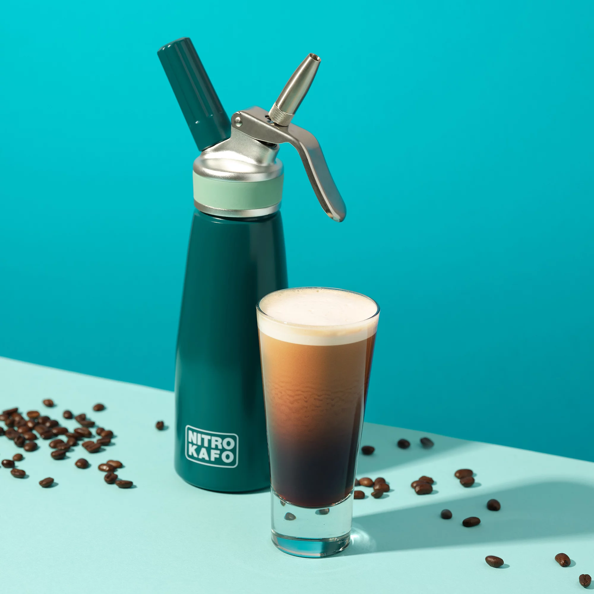 NITRO KAFO Cold Brew Maker and Nitro Cold Brew Coffee Maker with Cold Brew Mason Jar & Nitro Coffee Machine