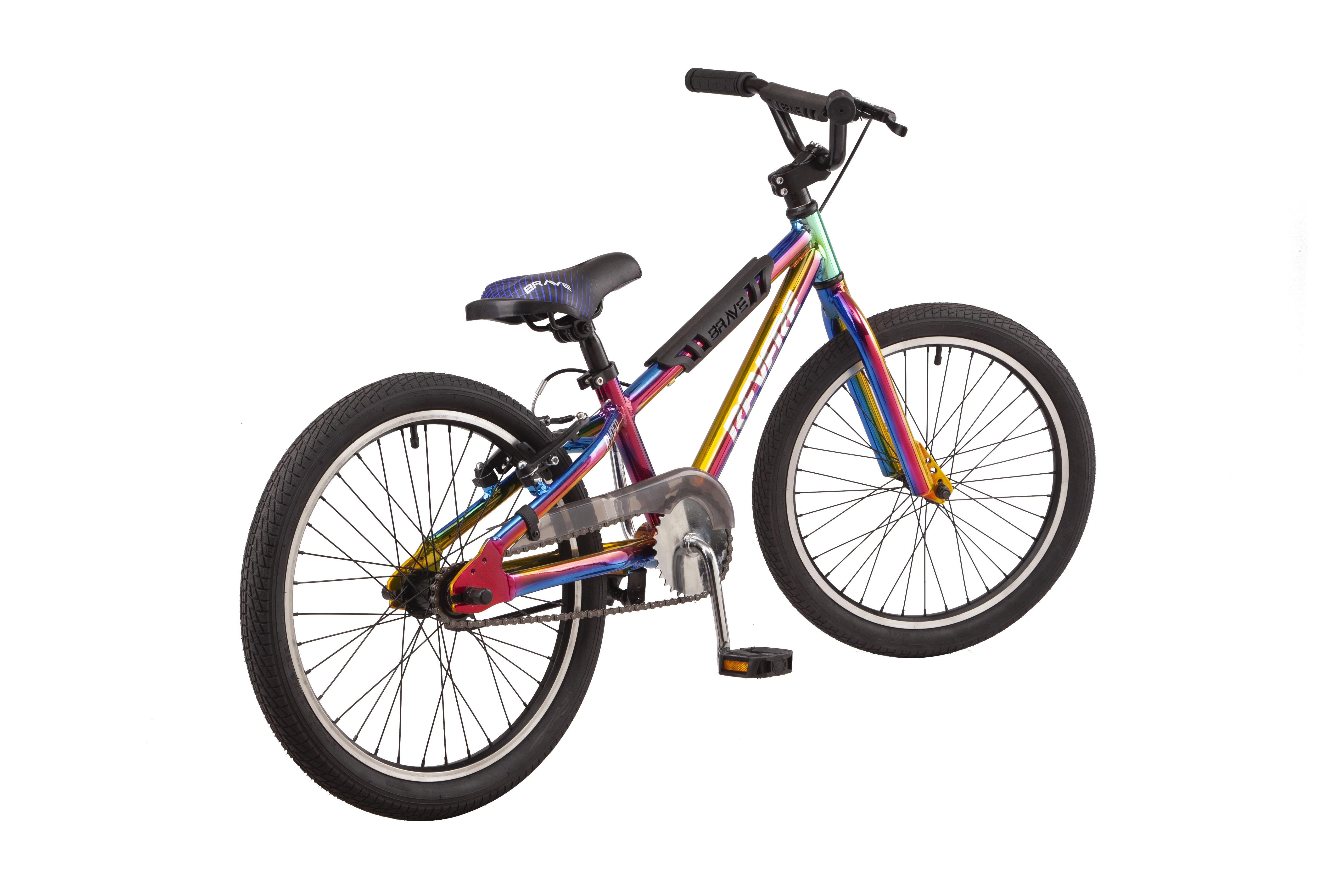 Revere 20″ BMX Freestyle Kids Bicycle, Ages 5-8 Years Old, Chrome Oil Slick Finish, Lightweight Aluminum Frame and Fork, Premium Parts, Premium Design, Premium Safety!