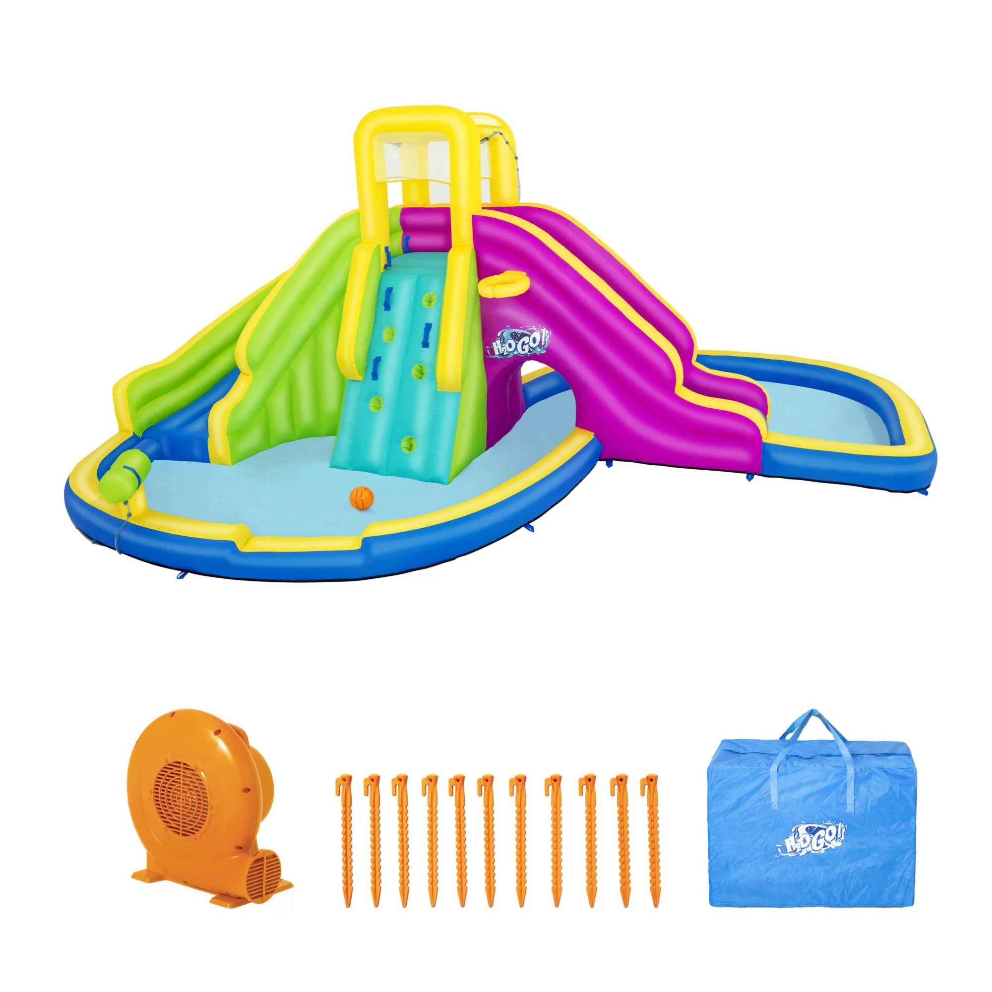 Bestway H2OGO! Funfinity Splash Kids Inflatable Mega Water Park with Blower