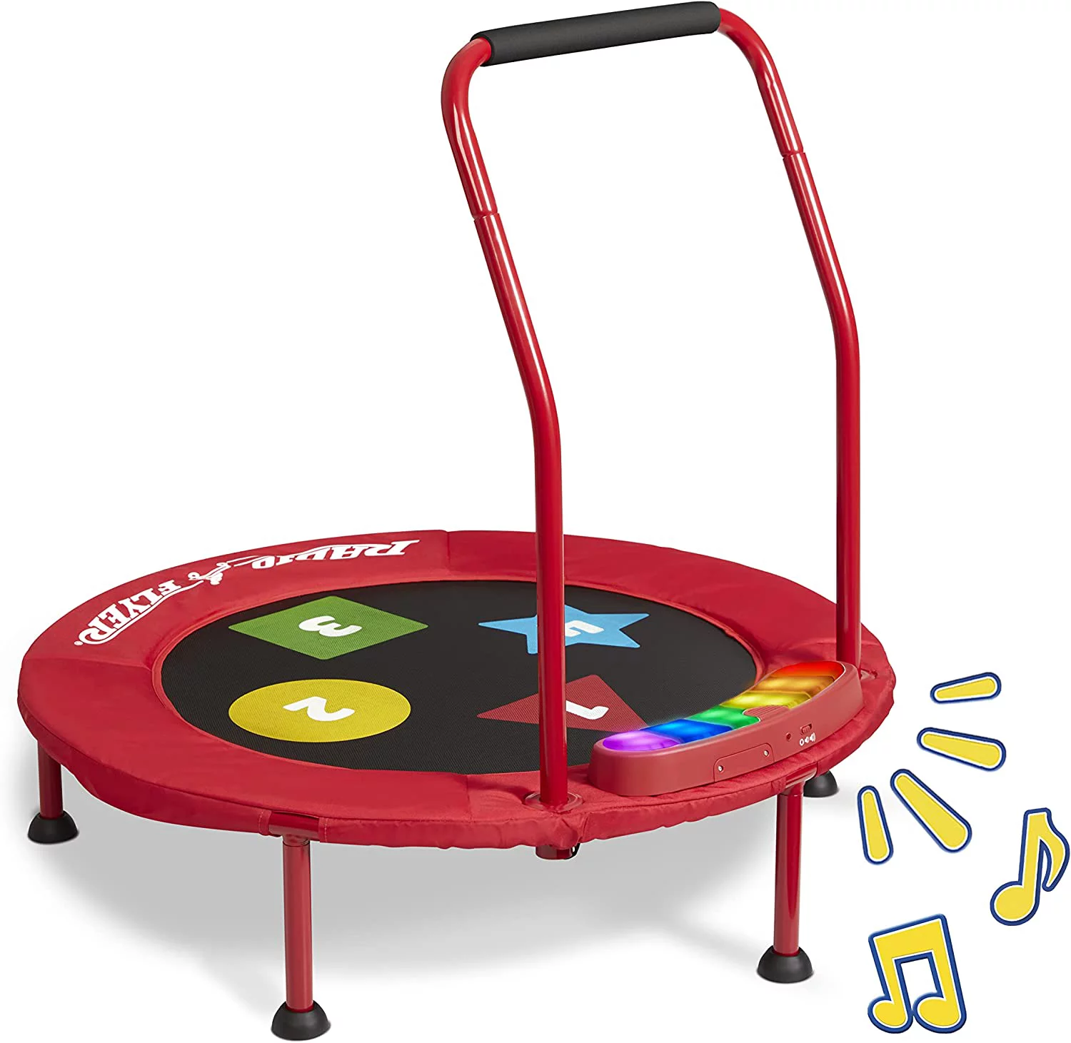 Radio Flyer, Game Time Interactive Kids’ Trampoline with Lights & Sounds, 3-Feet Diameter