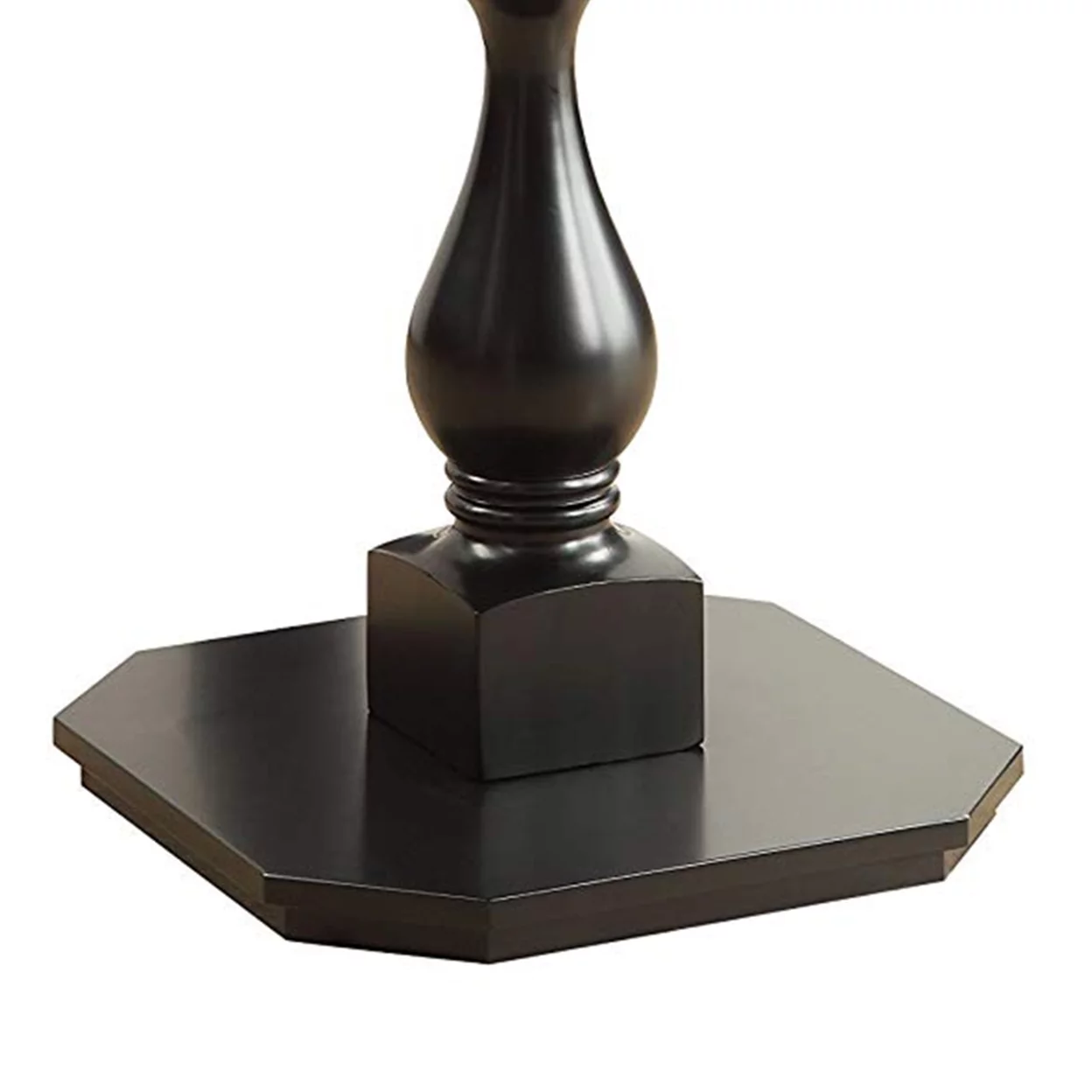 Wooden Chess Game TableWith One Drawer, Black- Saltoro Sherpi