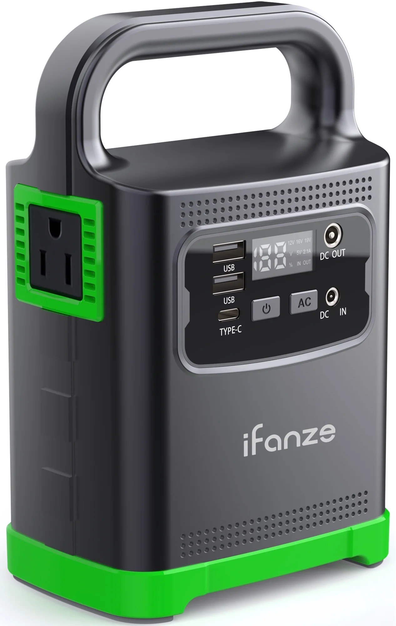 iFanze 100W Portable Power Station, 24000mAh Outdoor Solar Generator Quick Charge 110V AC, DC Ports Generator for Outdoor Camping, Home Backup, RV Camping, Emergency, Power Outages