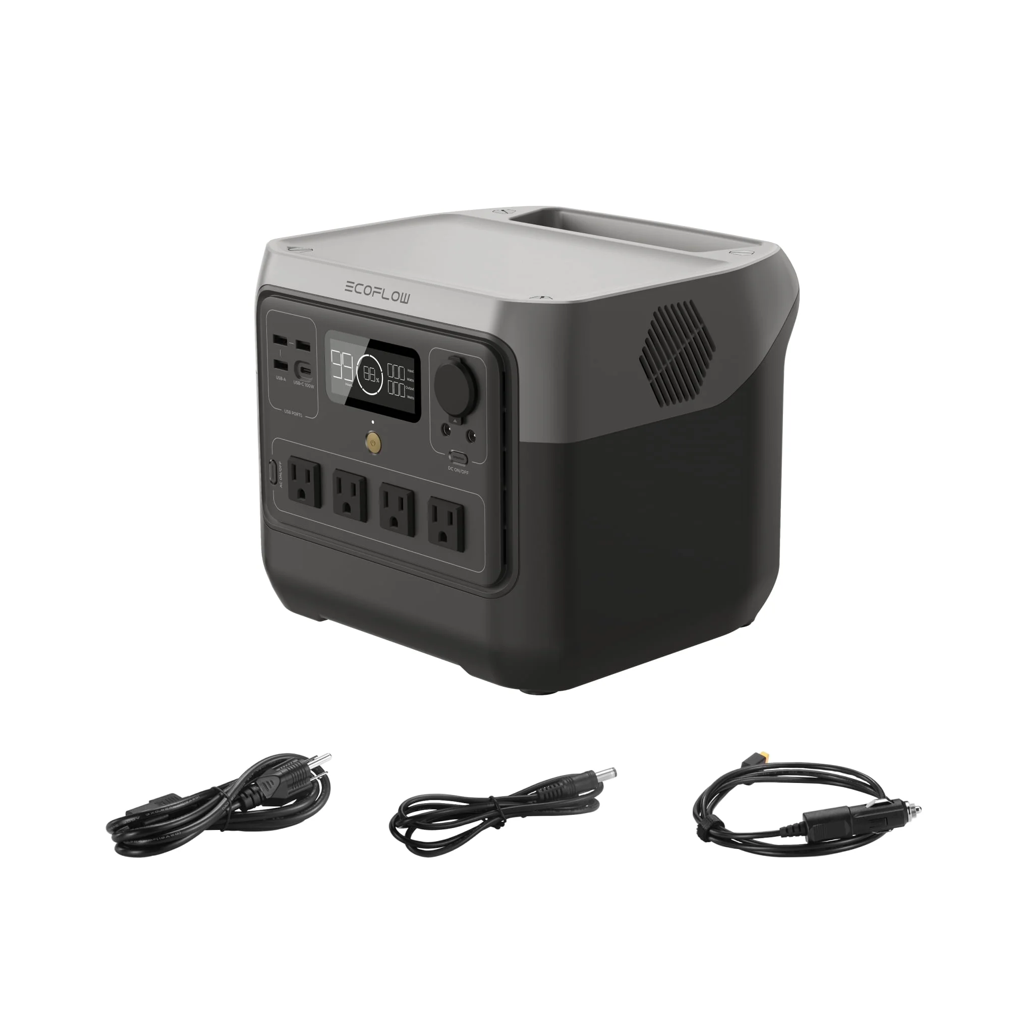 EcoFlow Portable Power Station RIVER 2 Pro,770Wh LiFePO4 Battery,70 Min Fast Charging,1600W AC Outlets,Solar Generator for Outdoor Camping,RV,Home Use