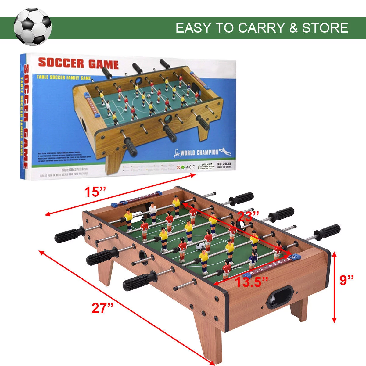 Costway 27” Foosball Table Competition Game Room Soccer football Sports Indoor w/ Legs