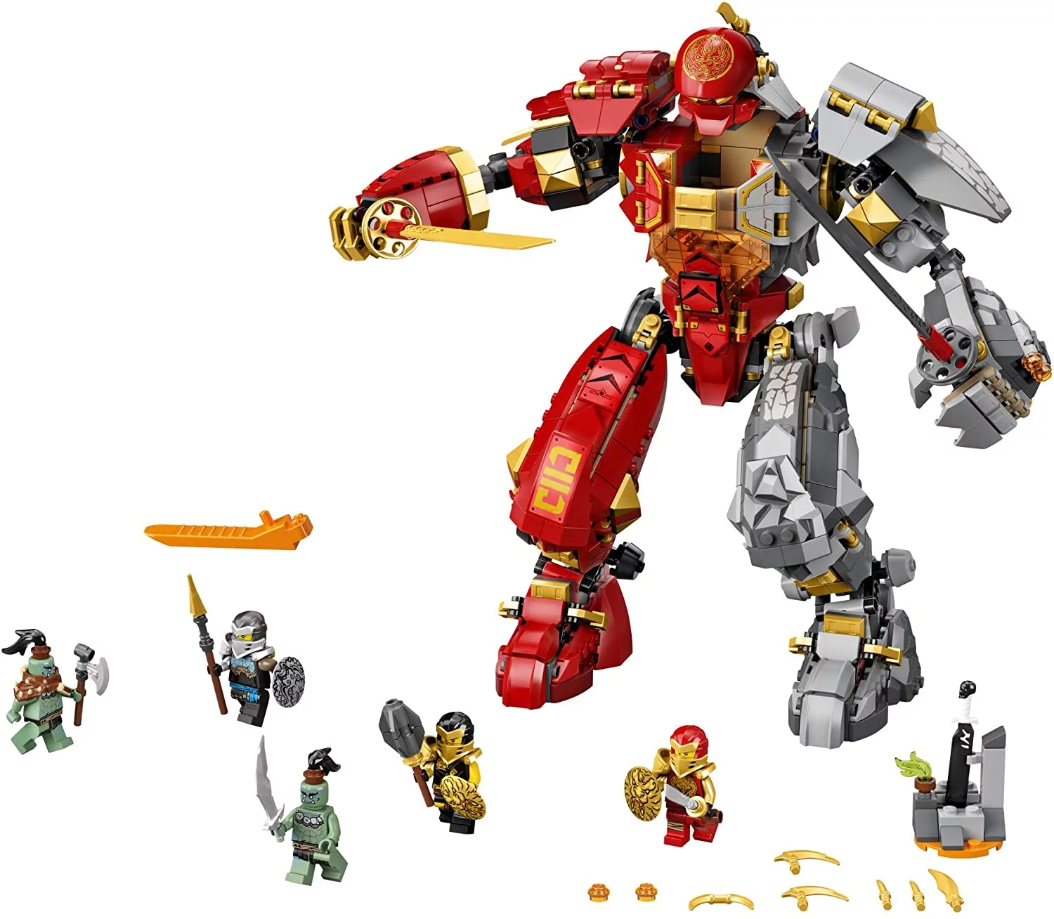 LEGO NINJAGO Fire Stone Mech 71720 Building Kit Featuring LEGO Ninja Mech, New 2020 (968 Pieces)??