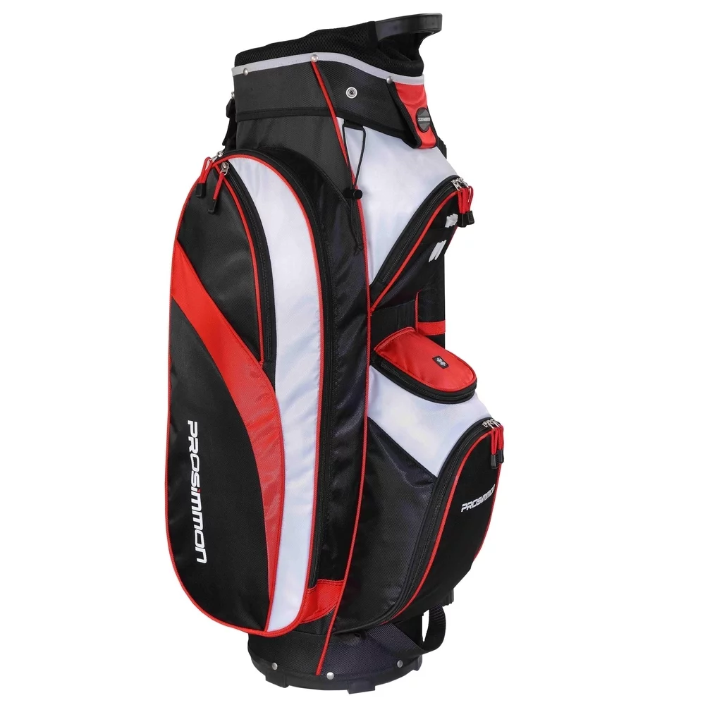 Prosimmon Tour 14 Way Cart Golf Bag Black, Red