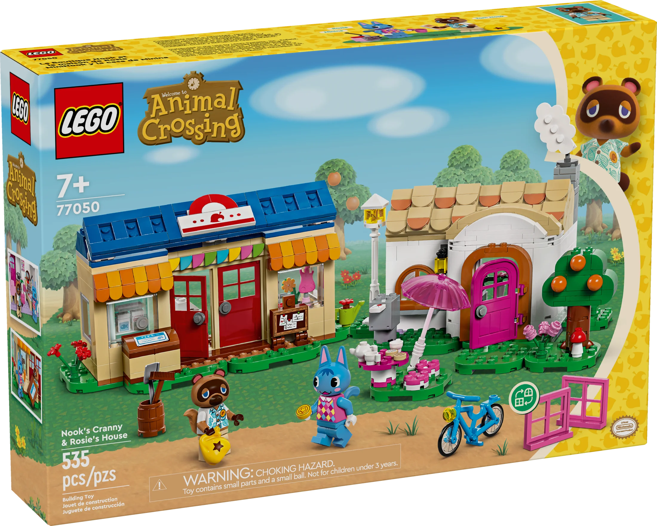 LEGO Animal Crossing Nook’s Cranny & Rosies House, Buildable Video Game Toy for Kids, Includes 2 Animal Crossing Toy Figures, Birthday Gift Idea for Girls and Boys Aged 7 and Up, 77050