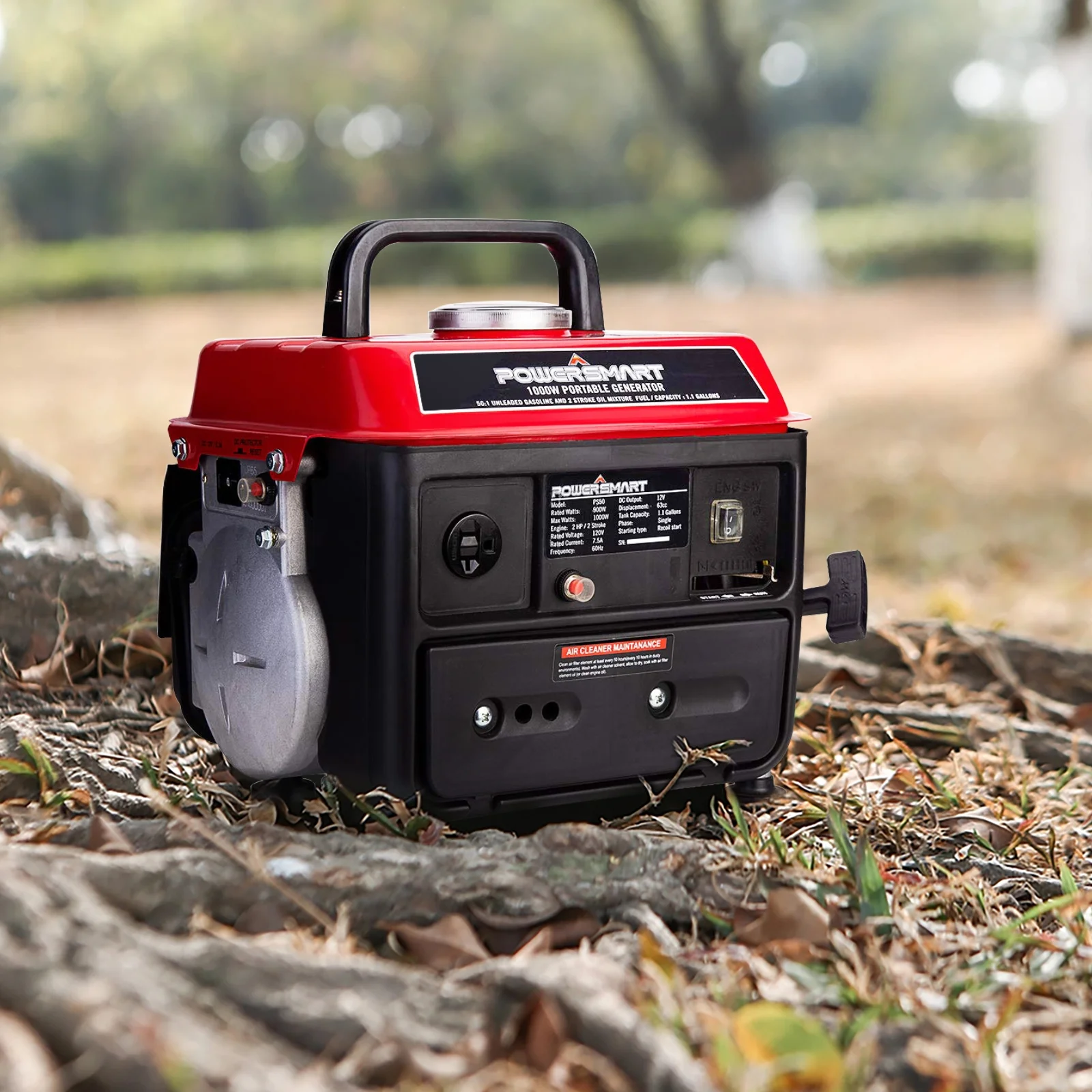 PowerSmart 1200W Portable Generator, Inverter Generator, Gasoline Powered Portable Generator, Low Noise