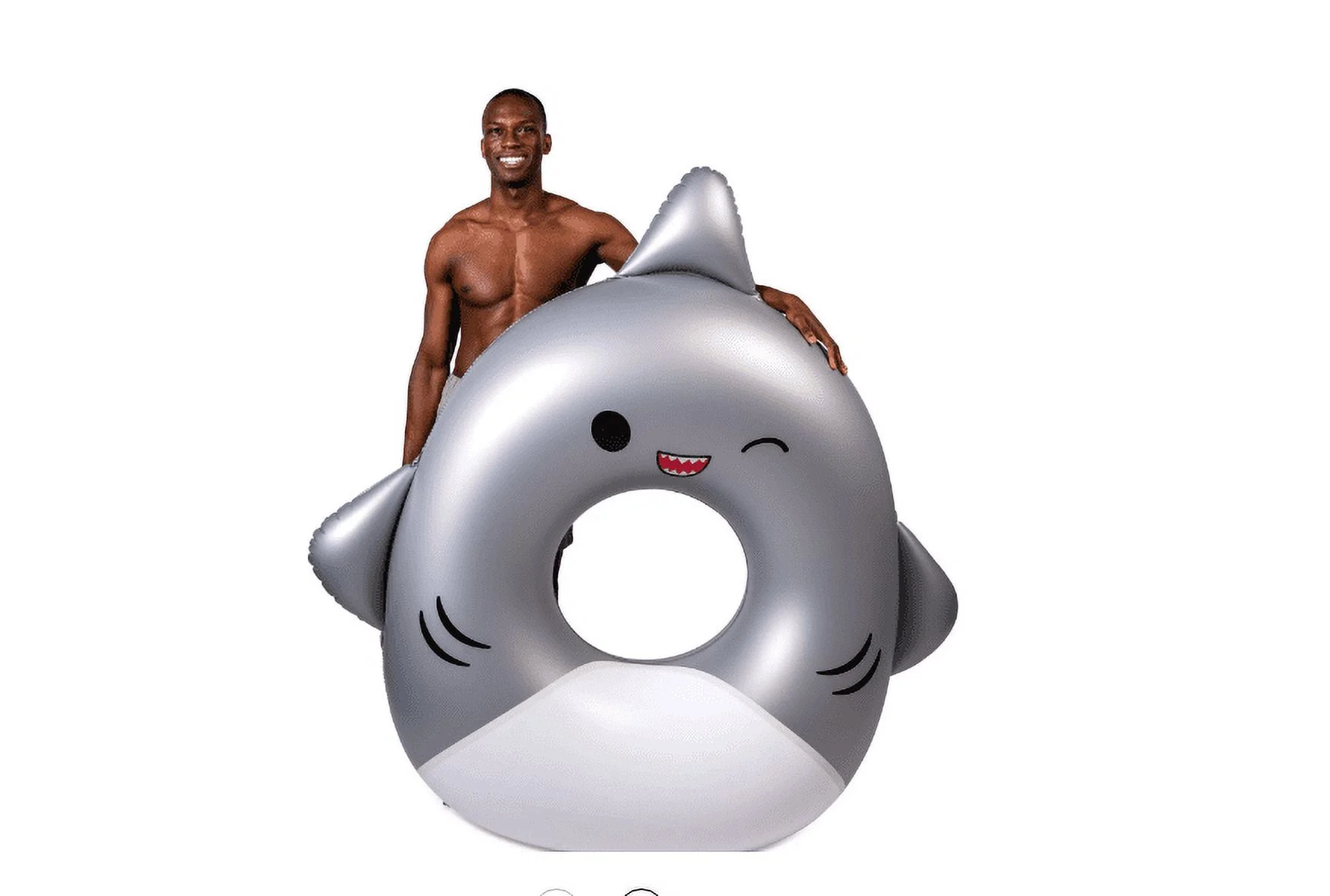 BigMouth x Squishmallows Inflatable Ring Pool Float With Built-In Cupholder (Gordon the Shark)