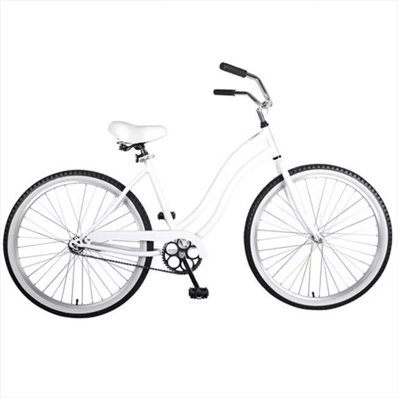 26 in. Ladies Cruiser Bike, White