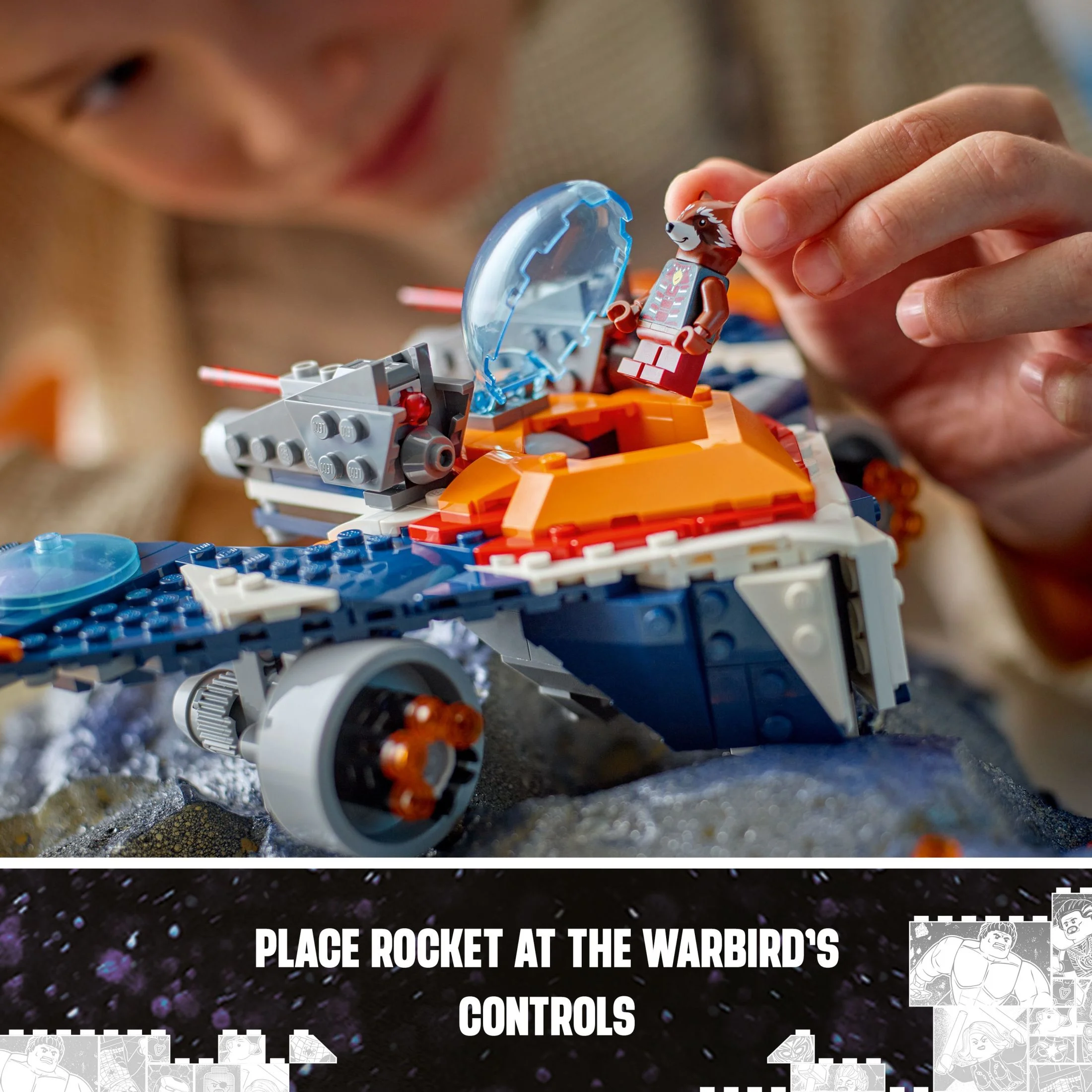 LEGO Marvel Rocket’s Warbird vs. Ronan, Buildable Super Hero Spaceship Toy for Kids, Guardians of the Galaxy Gift for Marvel Fans, Building Toy for Kids, Boys and Girls Aged 8 and Up, 76278