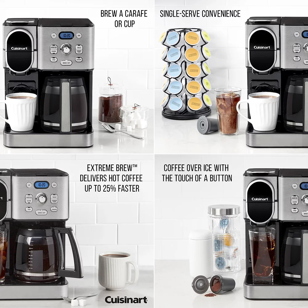 Cuisinart SS-16 Coffee Center Combo, Stainless Steel Bundle with 2 YR CPS Enhanced Protection Pack