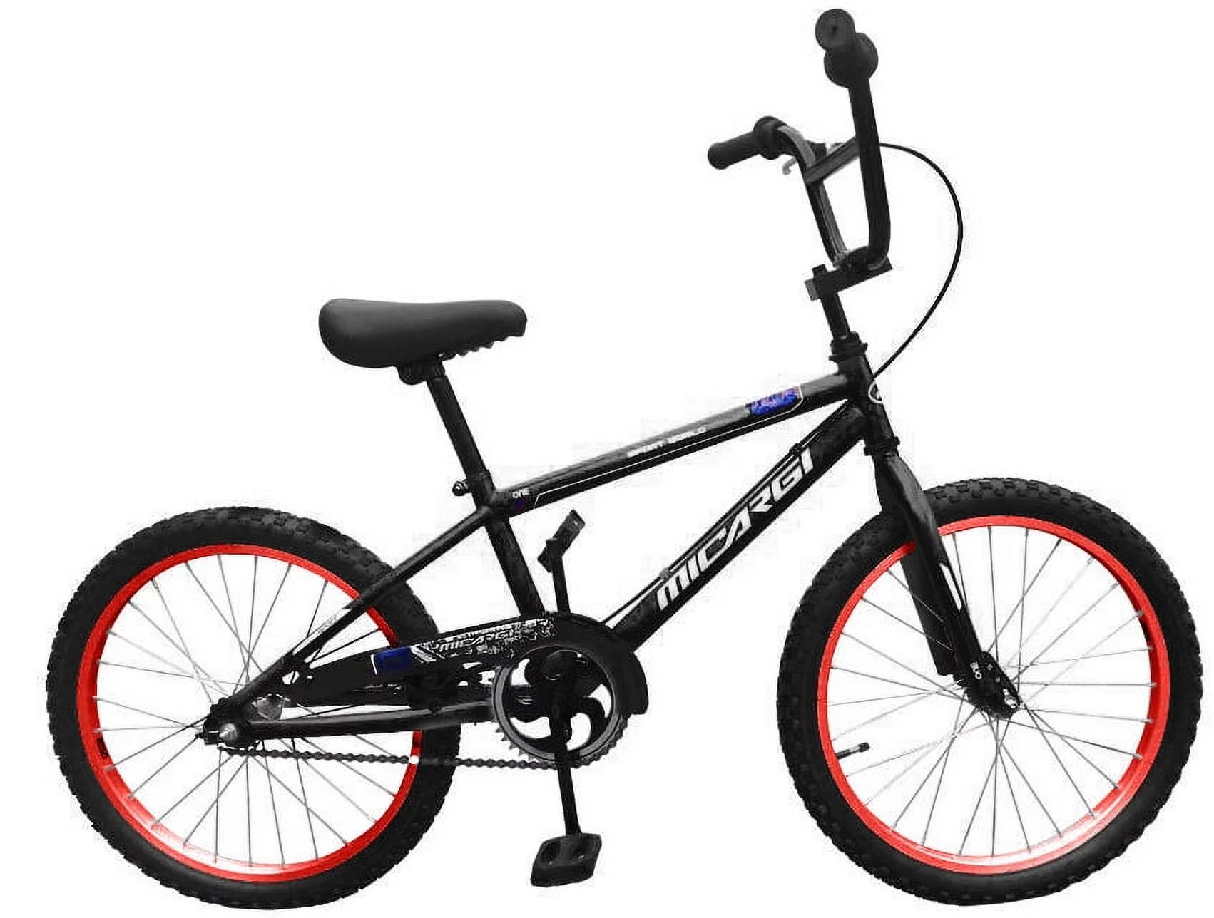 USToyOutlet 20″ BMX Steel Frame U-Brake Alloy Bicycle, One Piece Black Crank, Alloy Stem Black, Handlebar-ED & Seat post-ED, Alloy Rims-Red Kid’s Bike – Black