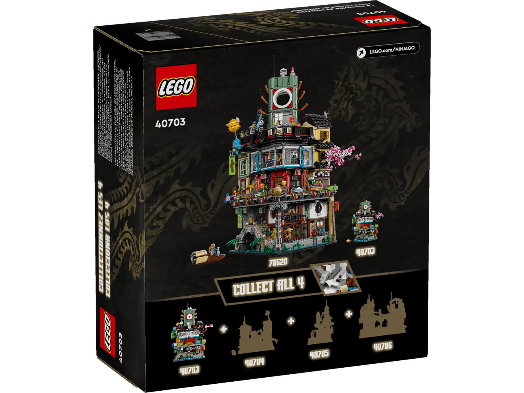 LEGO Ninjago Micro NINJAGO City 40703 Building Kit for Kids (339 Pieces)