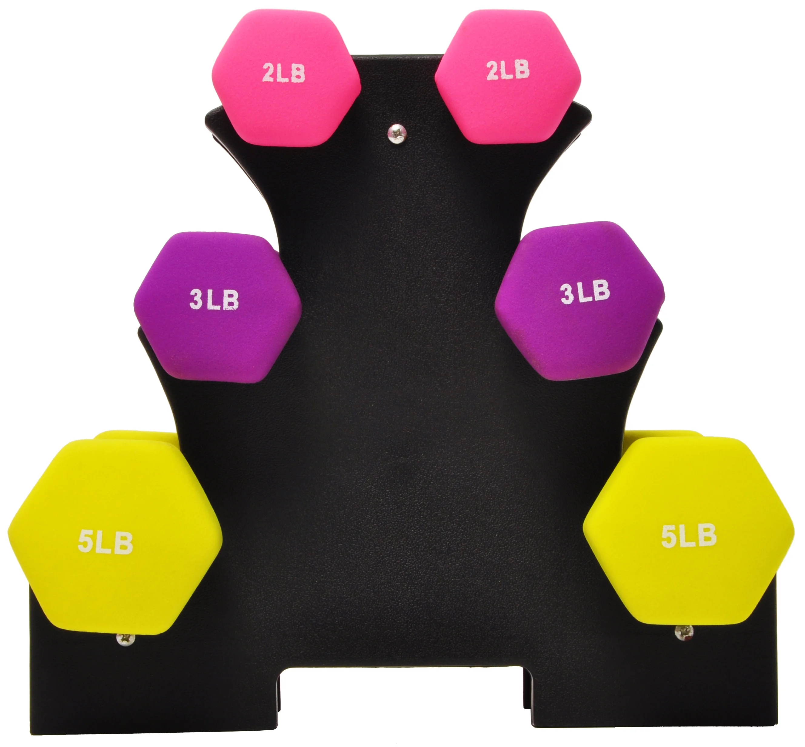 BalanceFrom Dumbbell Set with Stand (5lbs, 8lbs, 12lbs set)