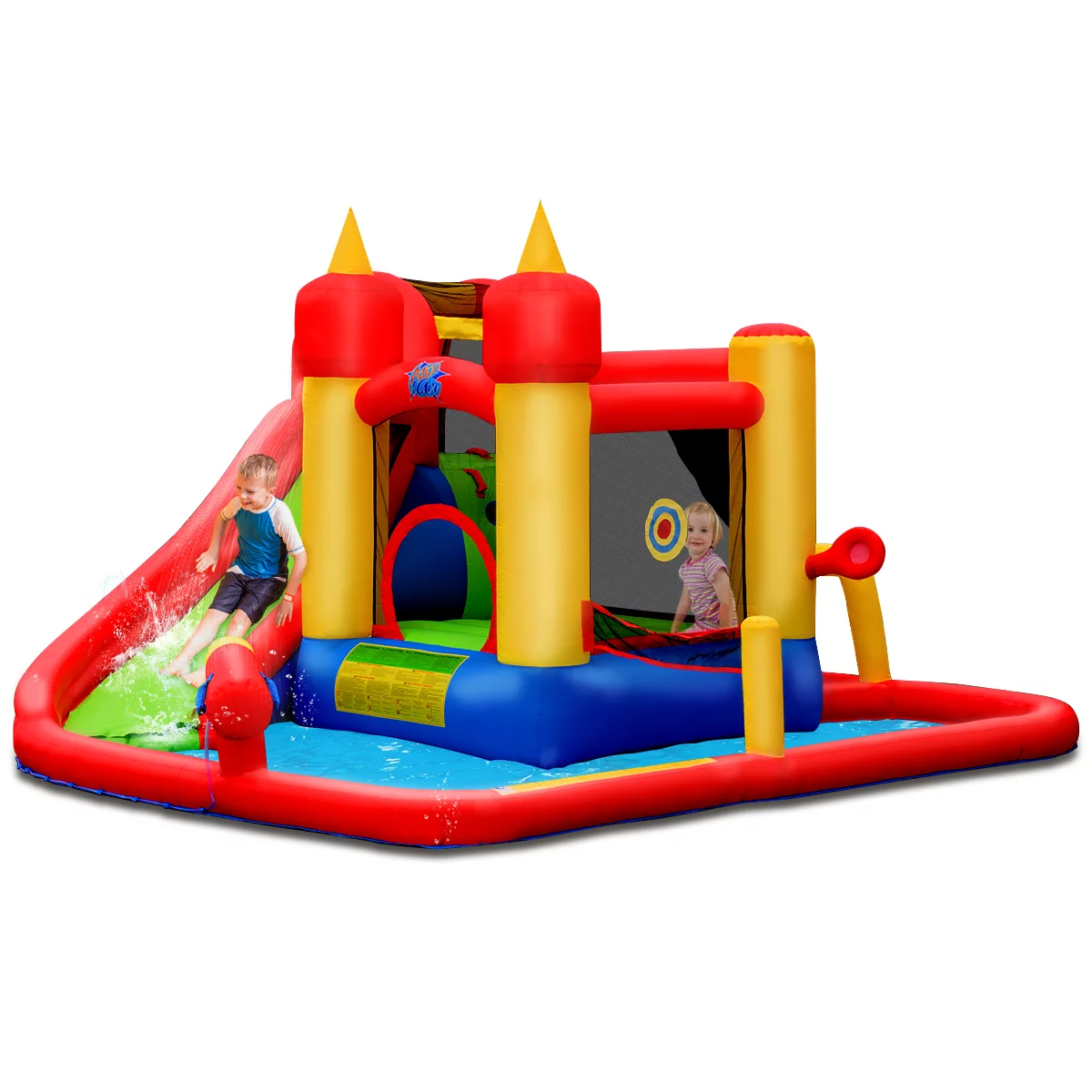 Topbuy Jumping Bounce House 14′ Inflatable Water Slide